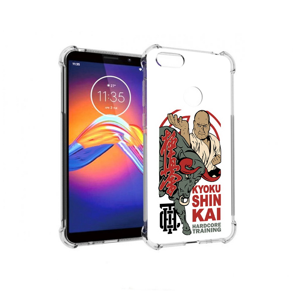 

Чехол MyPads Tocco для Motorola Moto E6 единоборства рисунок (PT227058.343.343), Прозрачный, Tocco