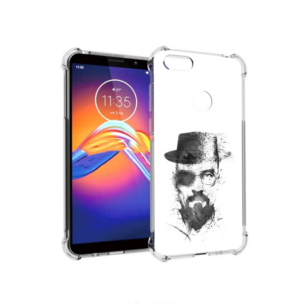 

Чехол MyPads Tocco для Motorola Moto E6 загадочный человек (PT227058.343.347), Прозрачный, Tocco