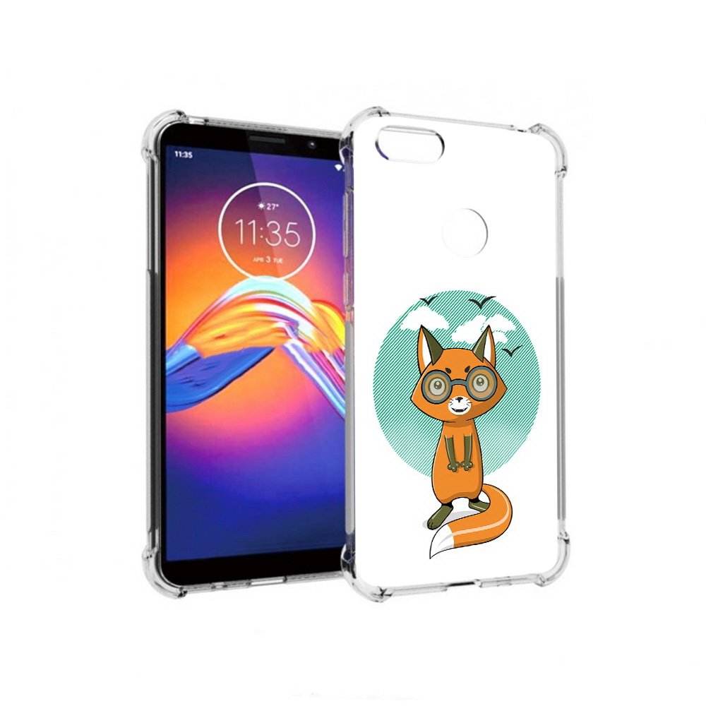 

Чехол MyPads Tocco для Motorola Moto E6 задумчивая лиса (PT227058.343.348), Прозрачный, Tocco