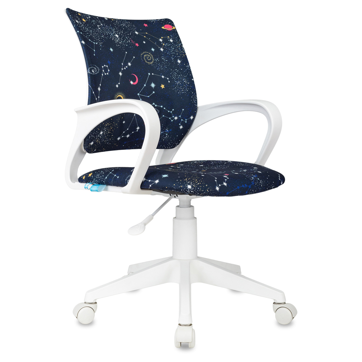Кресло детское Helmi HL-K95 R W695 Airy, темно-синий с рисунком зодиак, белый