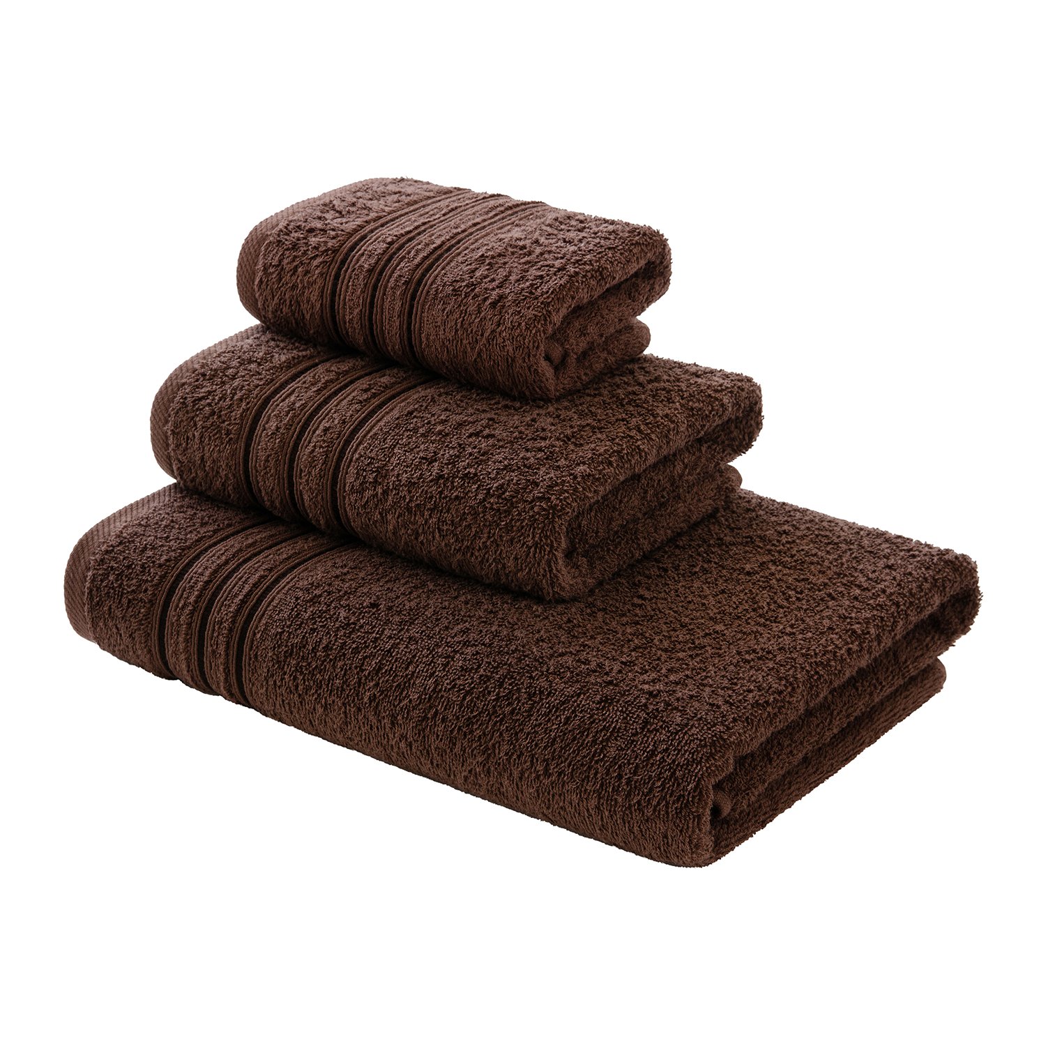 Набор махровых полотенец LOVEME Верона,3шт (33х70см,50х90см и 70х140см), темно-коричневый