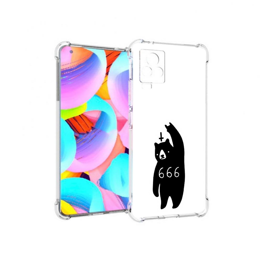 

Чехол MyPads Tocco для Vivo IQOO 7 медведь 666, Прозрачный, Tocco