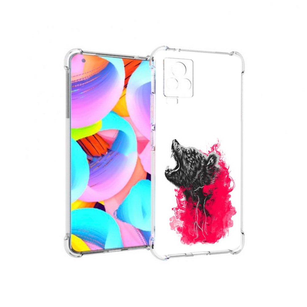 

Чехол MyPads Tocco для Vivo IQOO 7 медведь в дымке, Прозрачный, Tocco