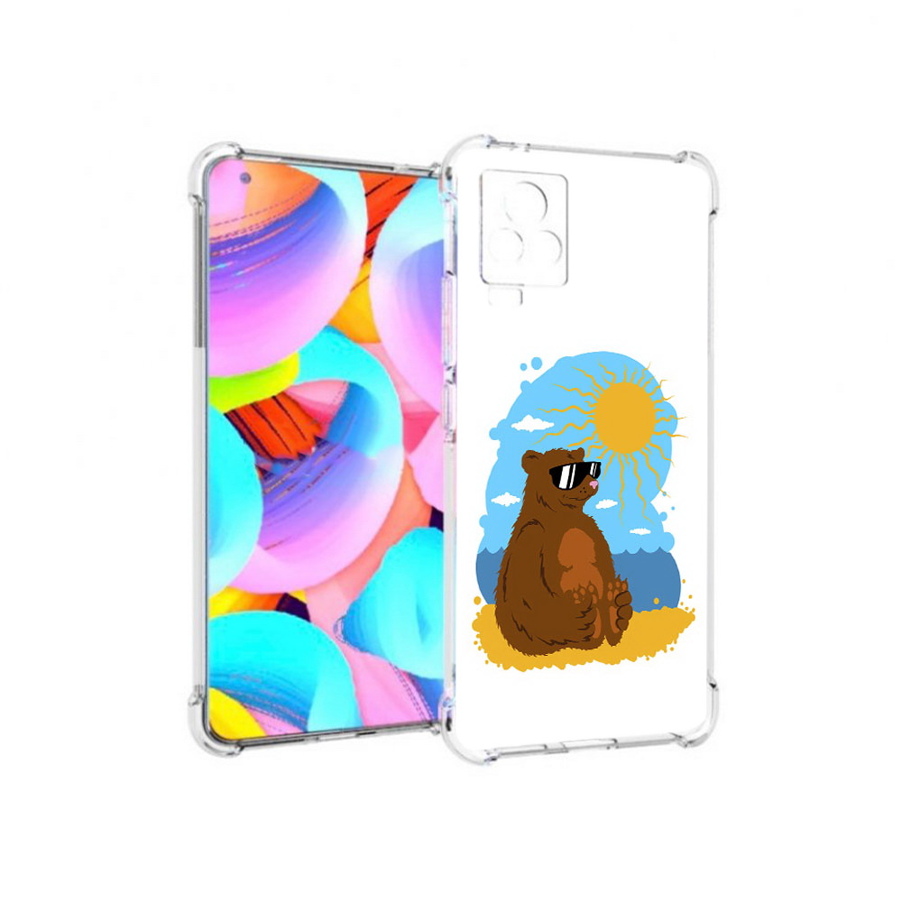

Чехол MyPads Tocco для Vivo IQOO 7 медведь на чиле, Прозрачный, Tocco