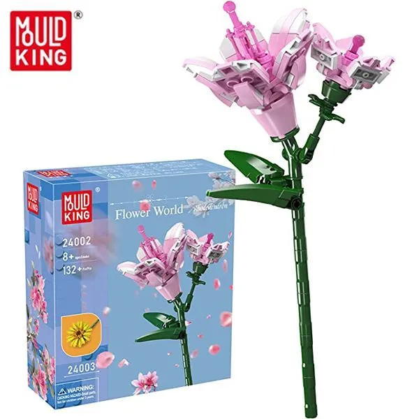 

Конструктор Mould King 24002 Цветы, Рододендрон, 132 детали, Художественные изделия
