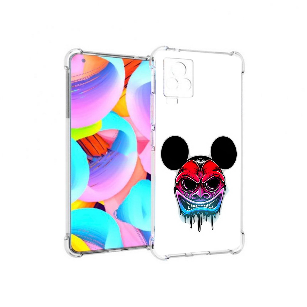 

Чехол MyPads Tocco для Vivo IQOO 7 микки в маске, Прозрачный, Tocco