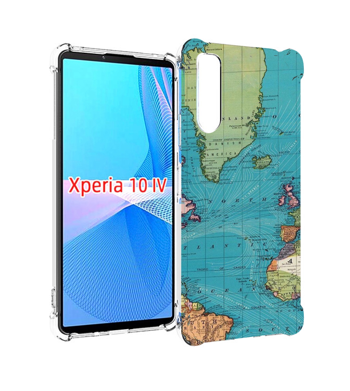 

Чехол MyPads старая карта земли для Sony Xperia 10 IV (10-4), Прозрачный, Tocco