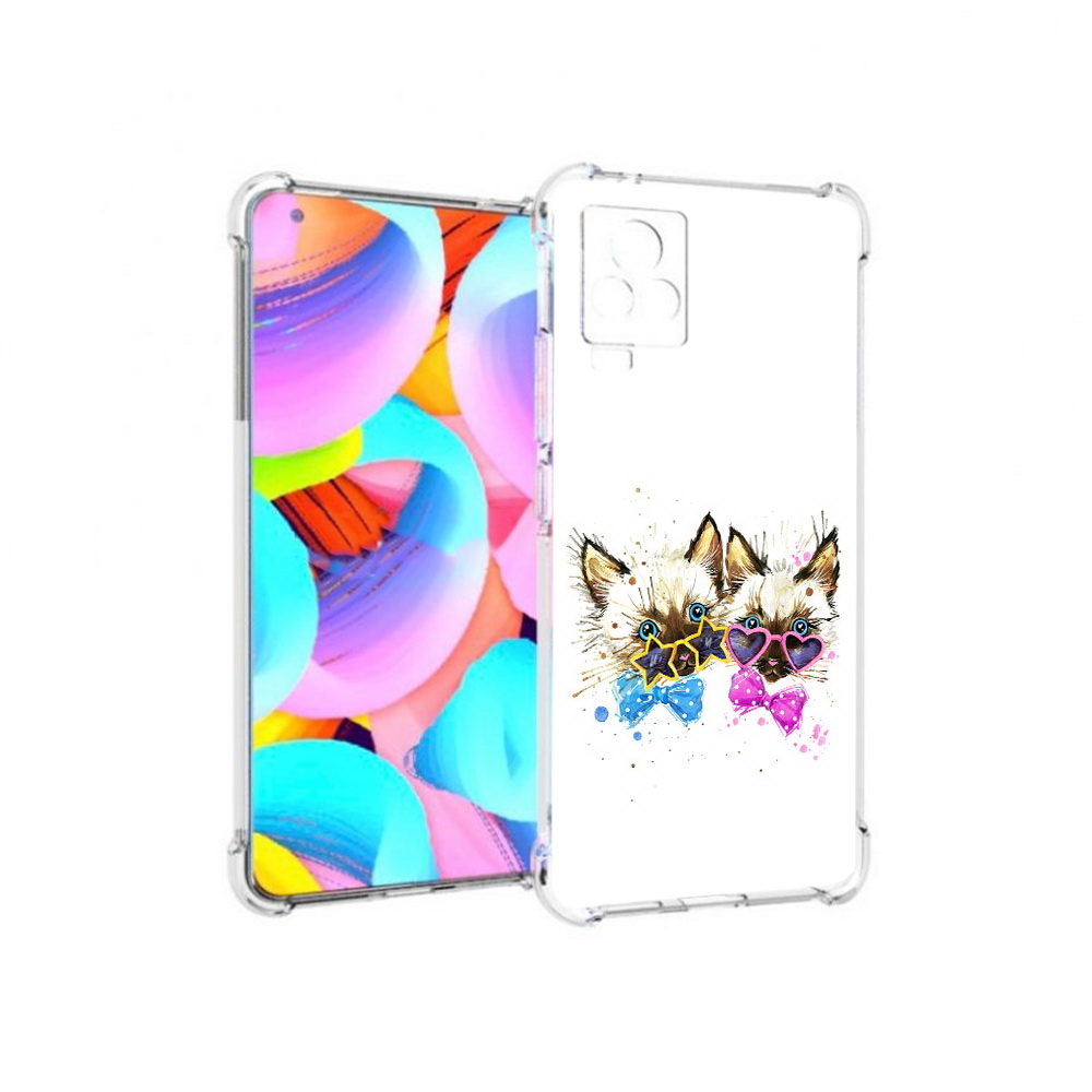

Чехол MyPads Tocco для Vivo IQOO 7 милые котята, Прозрачный, Tocco