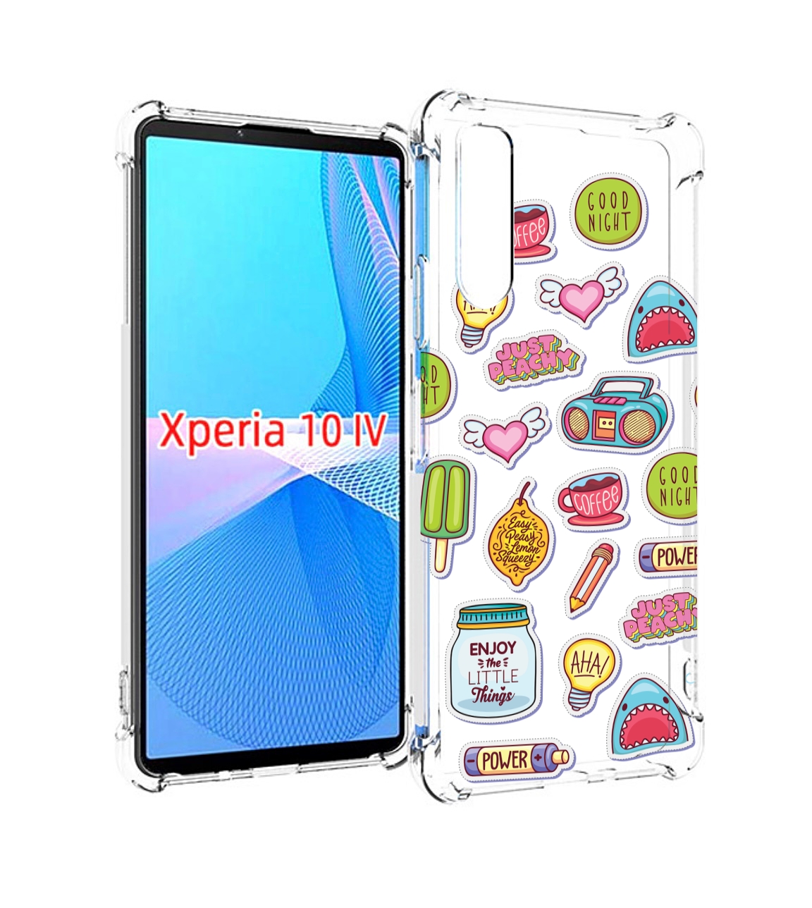 фото Чехол mypads стикер-пак для sony xperia 10 iv (10-4)