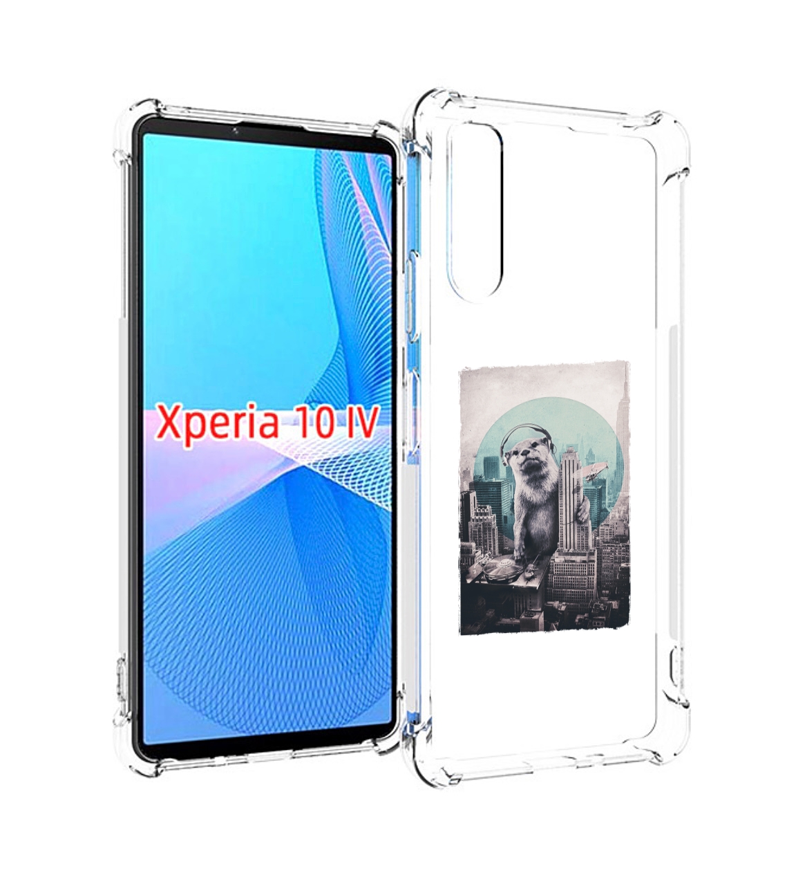 

Чехол MyPads выдра в городе для Sony Xperia 10 IV (10-4), Прозрачный, Tocco