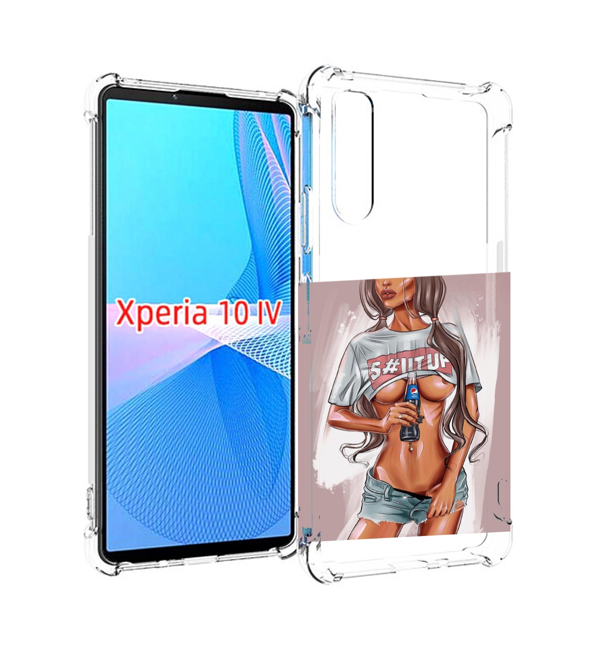 

Чехол MyPads стройная-девушка-с-пепси женский для Sony Xperia 10 IV (10-4), Прозрачный, Tocco