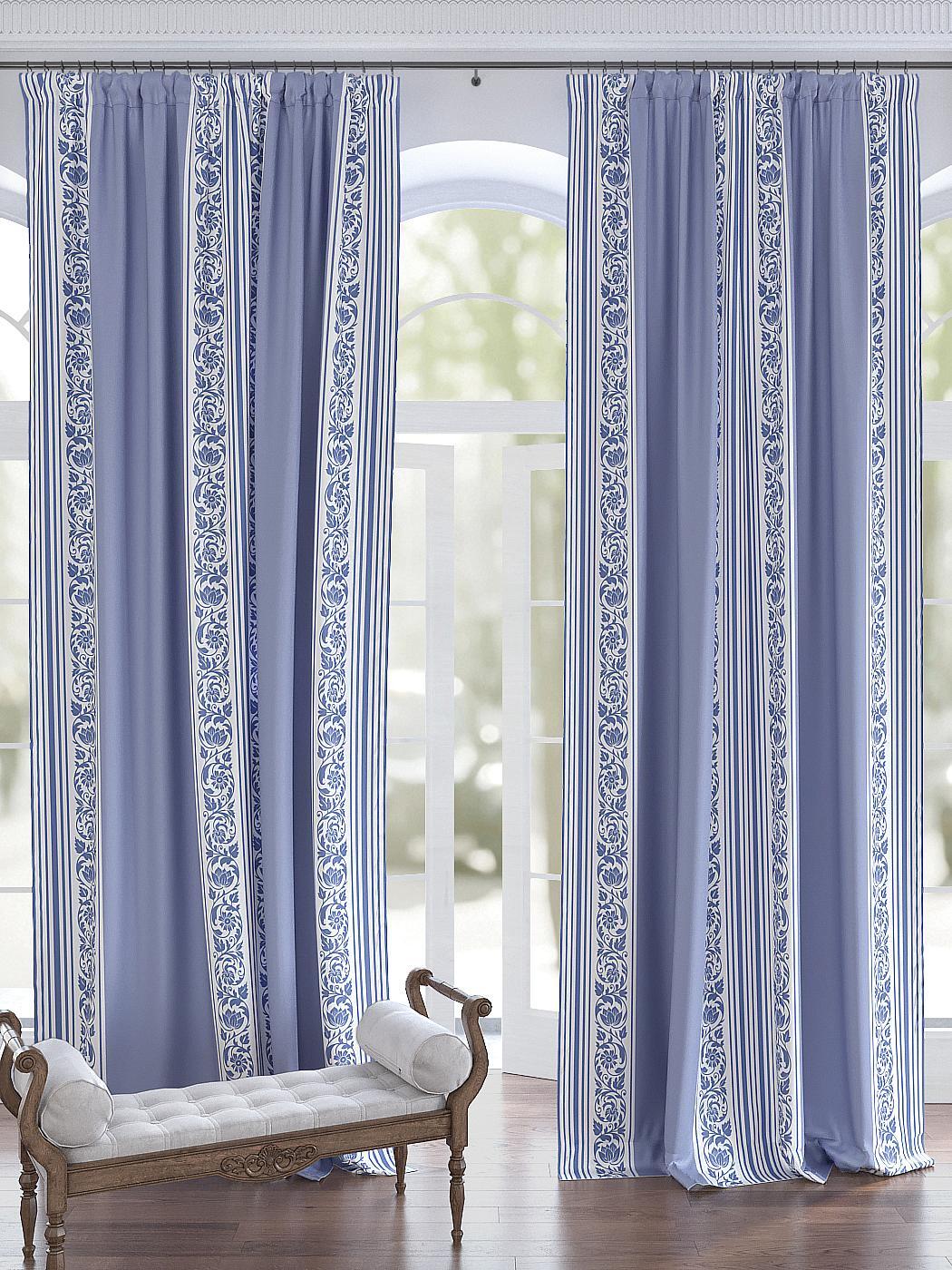 

Комплекты штор AT HOME / шторы в комнату 145х260 см / Бурт (голуб.), 950005