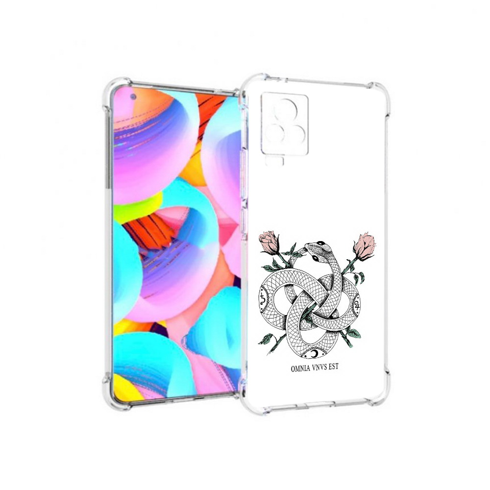 

Чехол MyPads Tocco для Vivo IQOO 7 нарисованная змея абстракция, Прозрачный, Tocco