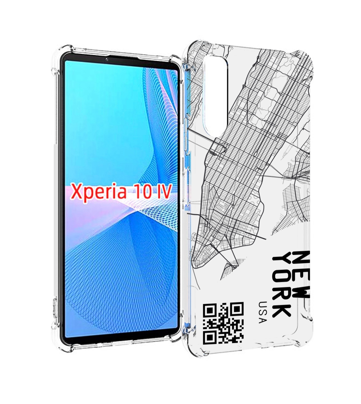 

Чехол MyPads схема-нью-йорк для Sony Xperia 10 IV (10-4), Прозрачный, Tocco