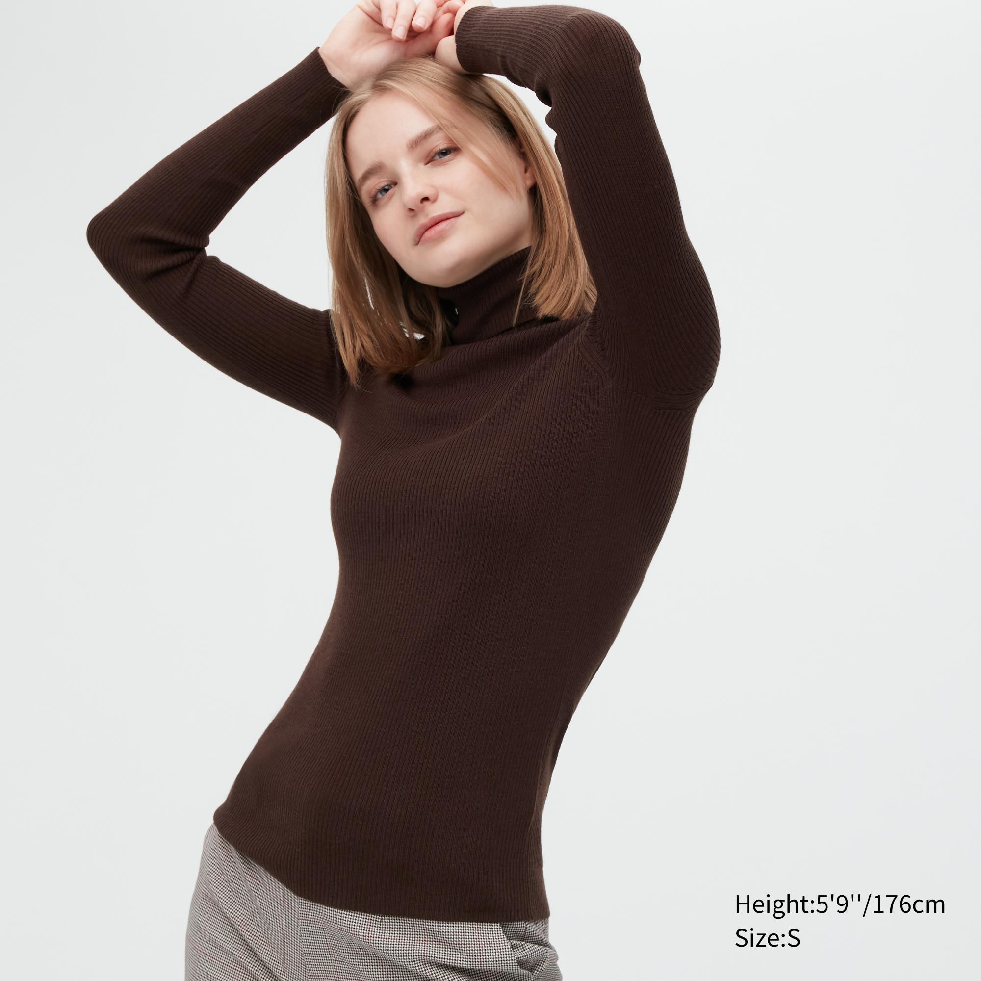 Водолазка женская UNIQLO 453458COL38 коричневая XL (доставка из-за рубежа)