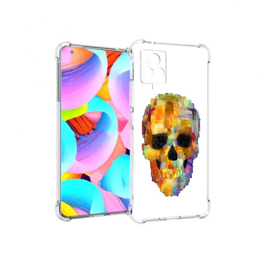

Чехол MyPads Tocco для Vivo IQOO 7 нарисованный череп, Прозрачный, Tocco