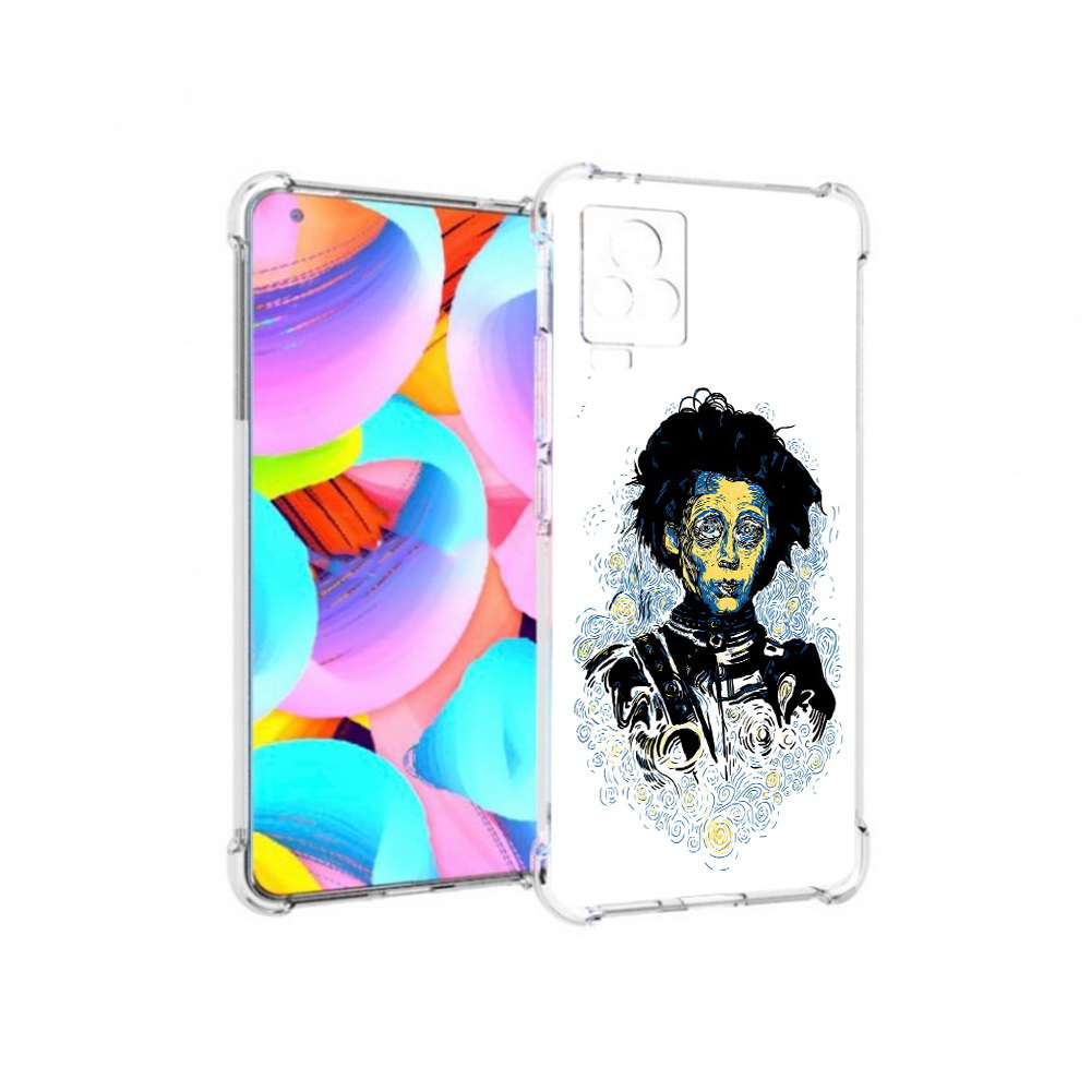 

Чехол MyPads Tocco для Vivo IQOO 7 парень черно-белый абстракция, Прозрачный, Tocco