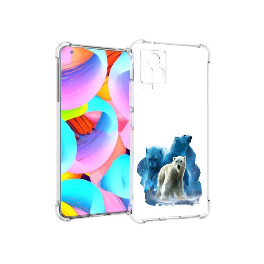 

Чехол MyPads Tocco для Vivo IQOO 7 полярный медведь, Прозрачный, Tocco