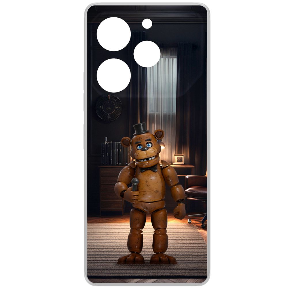 

Чехол-накладка Krutoff Clear Case ФНАФ - Медведь Фредди для TECNO Pova 6 Pro, Прозрачный