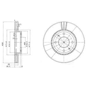 

Тормозной диск DELPHI комплект 1 шт. BG4013