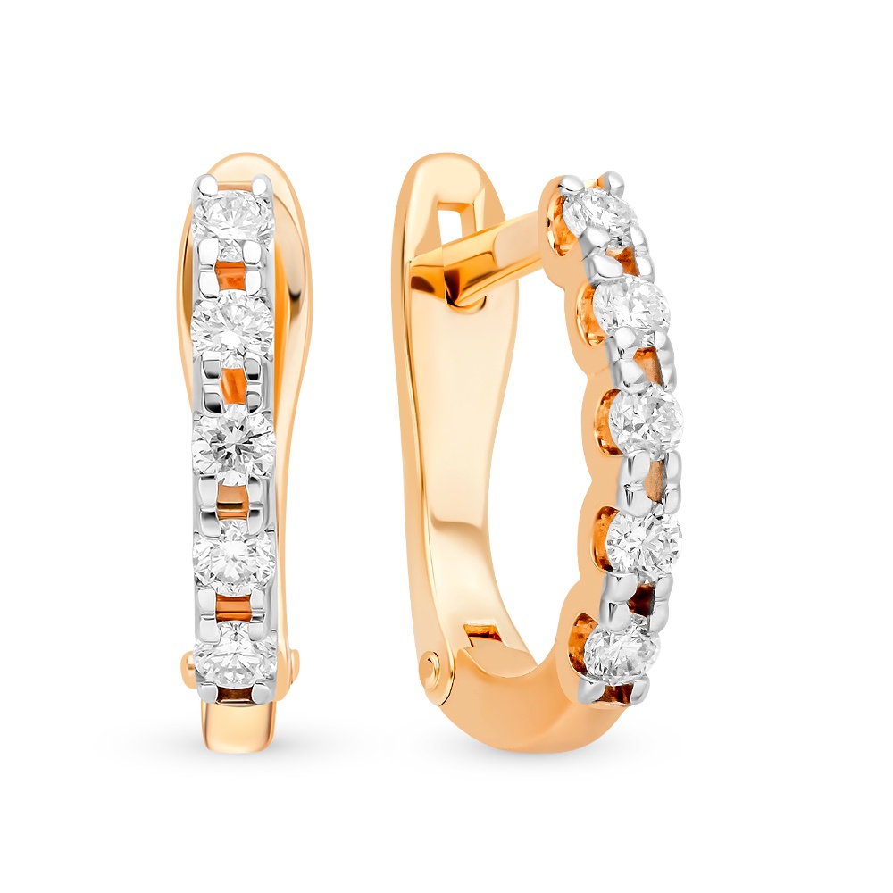

Серьги из красного золота 585Gold 102007864, бриллиант, 102007864