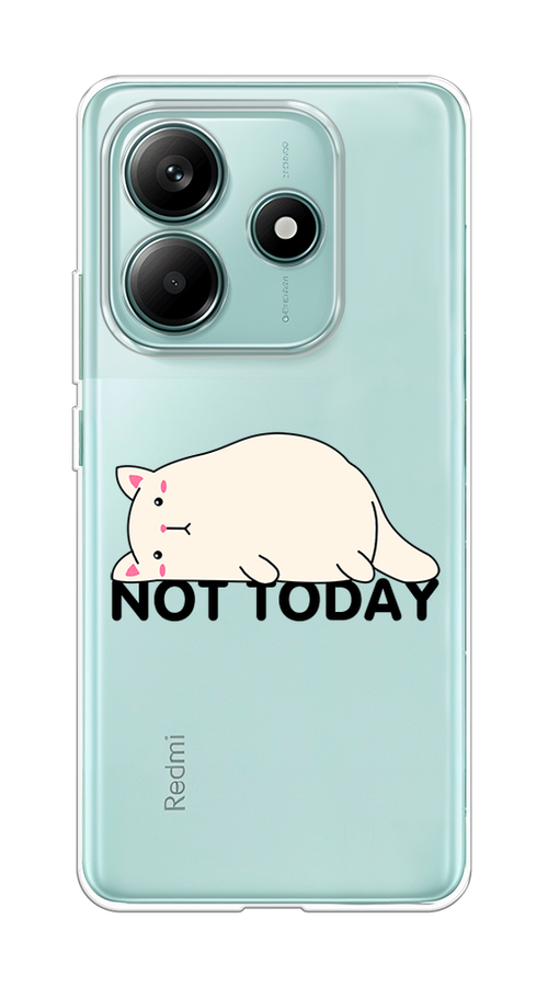 

Чехол на Xiaomi Redmi Note 14 5G Cat not today, Белый;розовый;черный, 323850-1