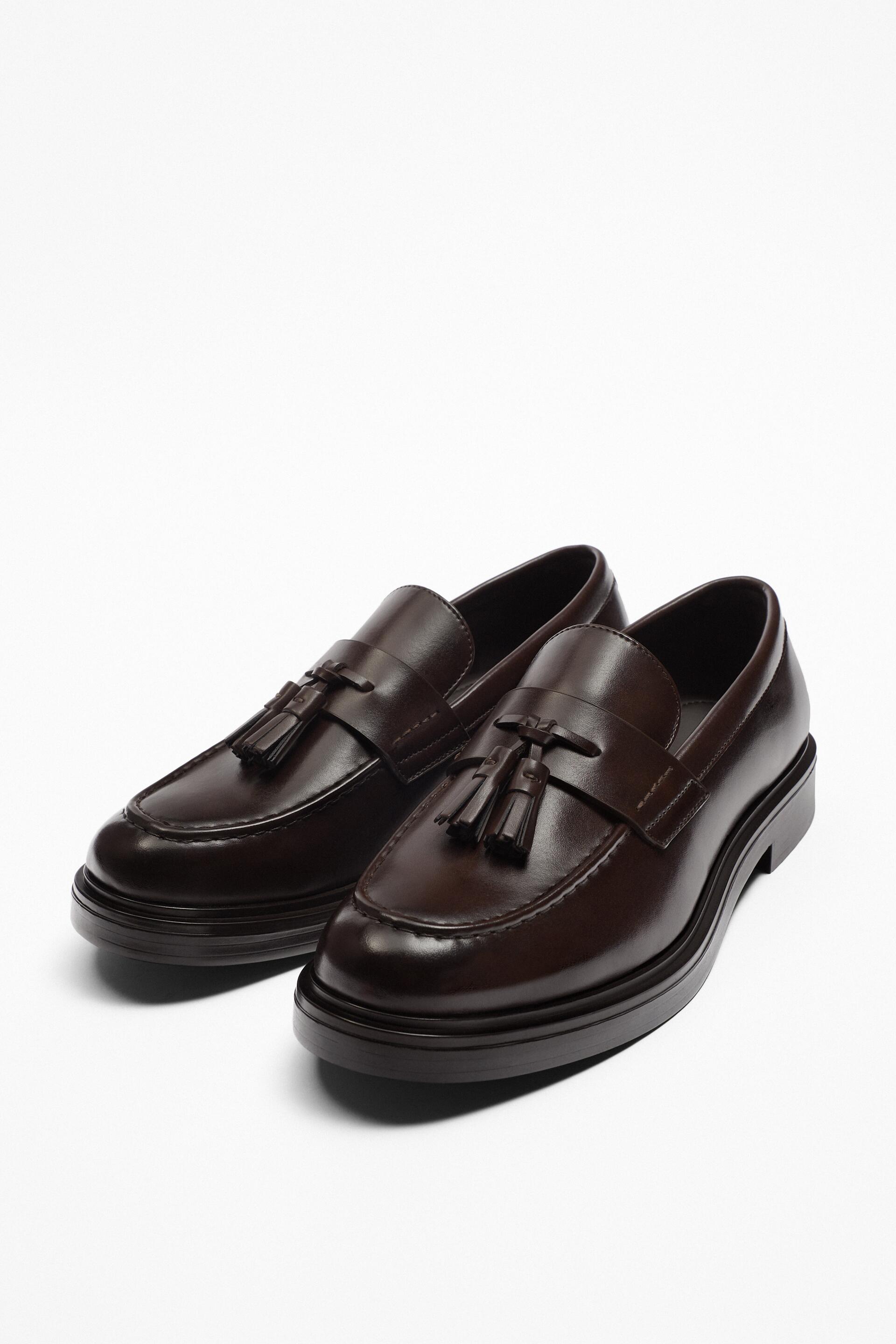 

Лоферы мужские ZARA 12601020 коричневые 40 RU (доставка из-за рубежа), 12601020