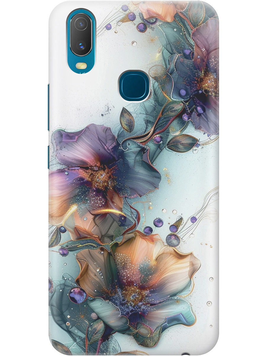 

Силиконовый чехол на Vivo Y11 с принтом "Мистические цветы", Прозрачный;белый;зеленый, 726152210