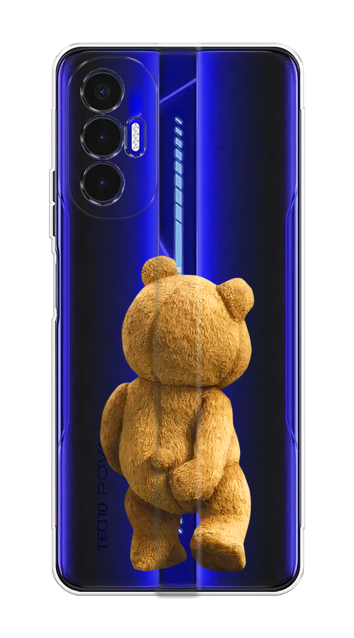

Чехол на Tecno Pova 3 "Медвежья спина", Коричневый;прозрачный, 301550-1