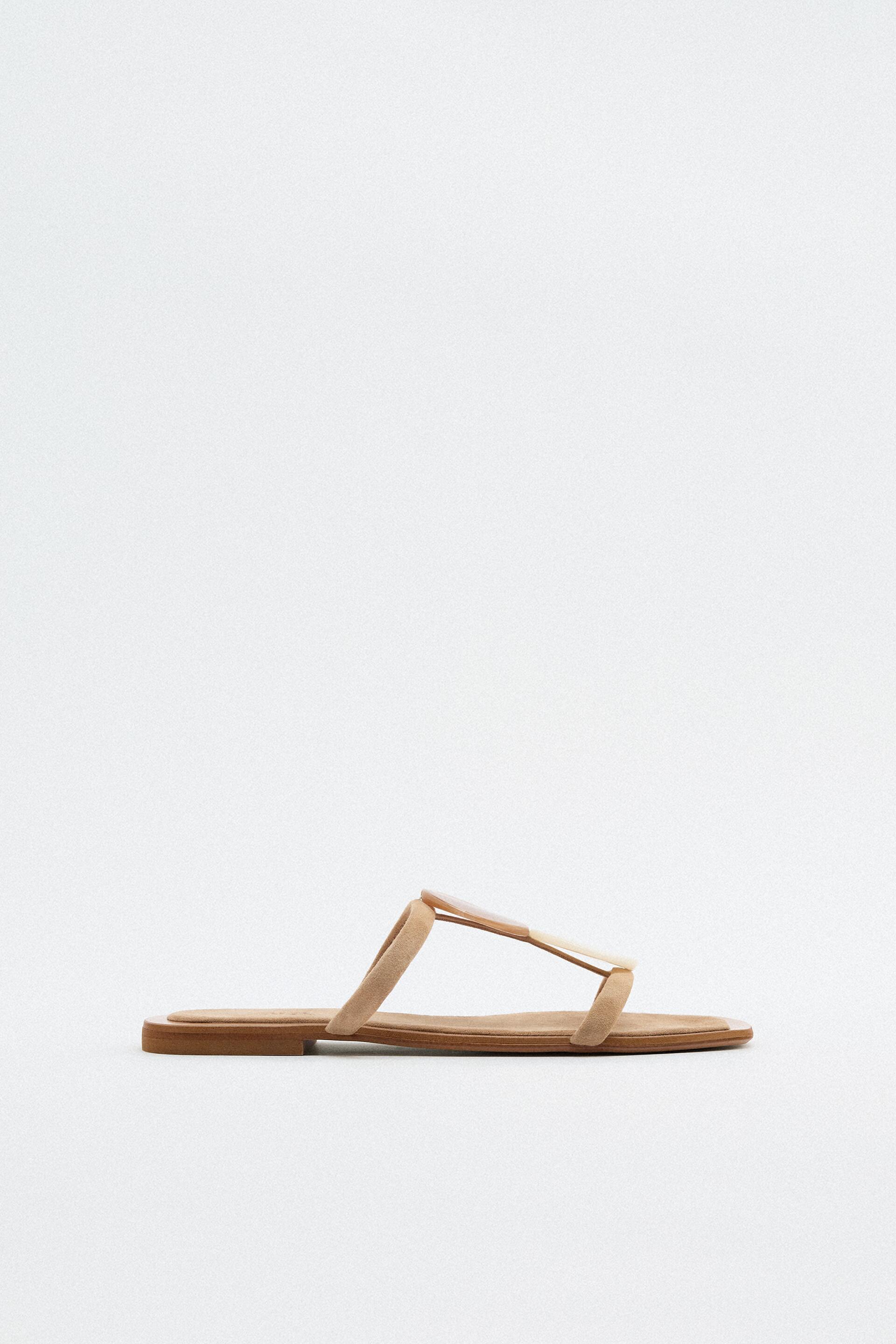 

Шлепанцы женские ZARA 177664 коричневые 38 RU (доставка из-за рубежа), 177664