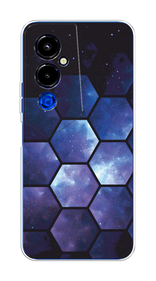

Чехол на Tecno Pova 4 Pro "Соты космос", Черный;фиолетовый, 302650-1