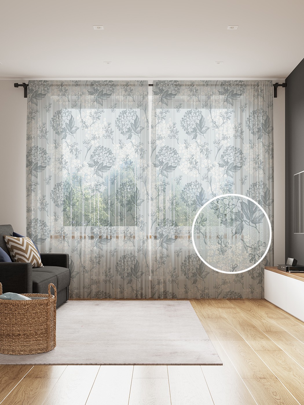 

Фототюль JoyArty "Земля расцветает", 145x265см (2 полотна со шторной лентой + 50 крючков), Земля расцветает