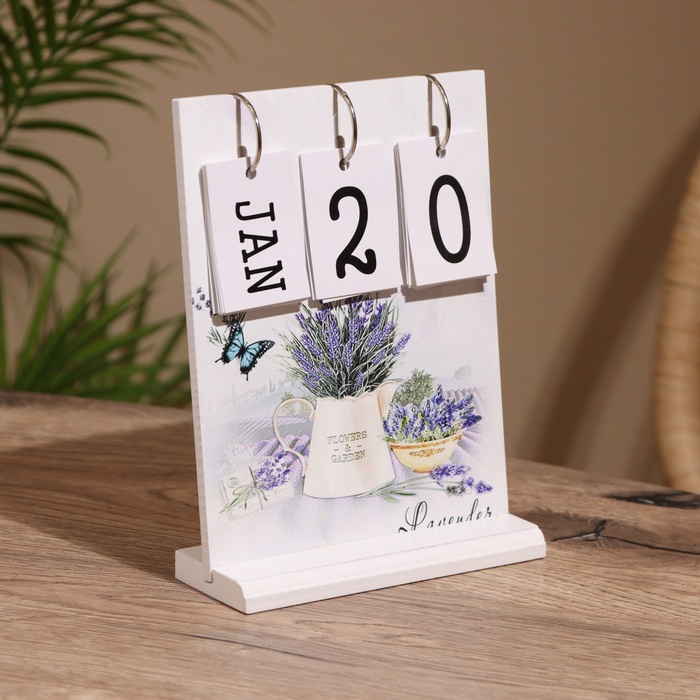 

Вечный календарь Flowers and Garden, дерево, 65х15х20 см