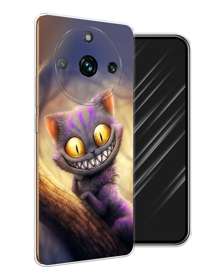 

Чехол Awog на Realme 11 "Cheshire Cat", Фиолетовый;желтый, 2514150-1