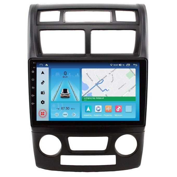 Магнитола EpicAuto T18 Kia Sportage 2 с климат-контролем 2004-2010-Android13-Память 464Gb 3050000₽