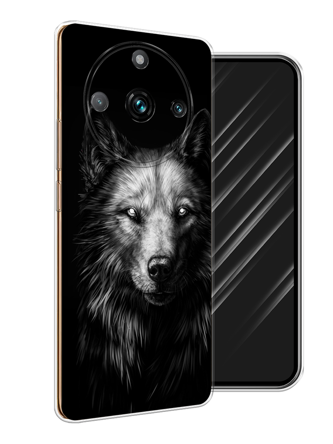 

Чехол Awog на Realme 11 "Волк черно белый", Серый;бежевый;белый, 2514150-1