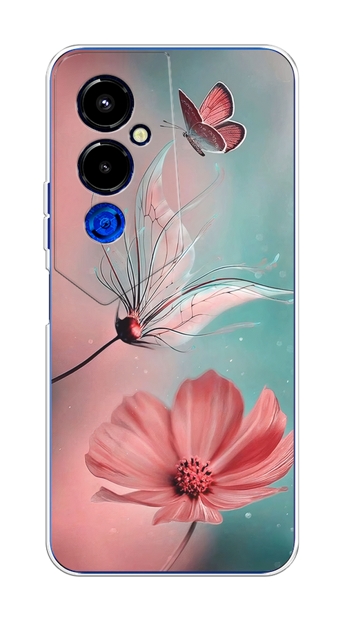 

Чехол на Tecno Pova 4 Pro "Бабочка и цветок", 302650-1