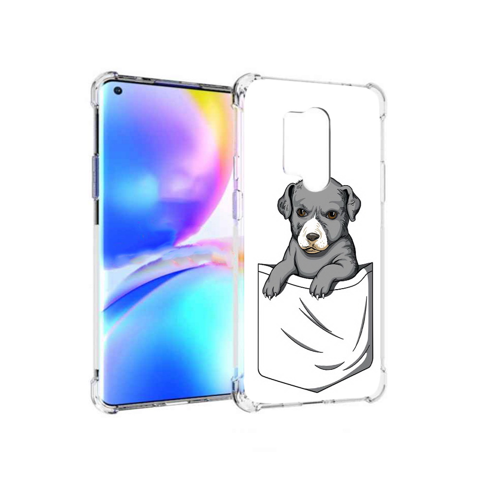 

Чехол MyPads Tocco для OnePlus 8 Pro собачка в кармане (PT148281.139.611), Прозрачный, Tocco