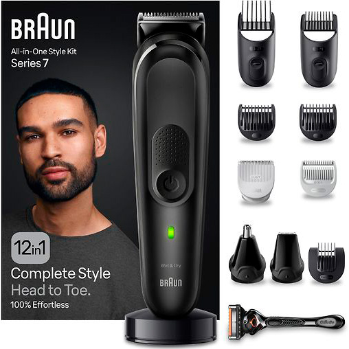 Триммер Braun MGK7460 черный подарочный набор мужской for real man гель для бритья бальзам после бритья и бритва