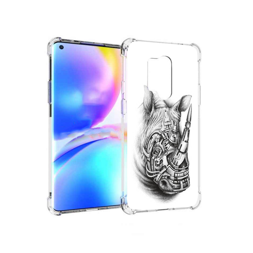

Чехол MyPads Tocco для OnePlus 8 Pro стальной носорог (PT148281.139.620), Прозрачный, Tocco