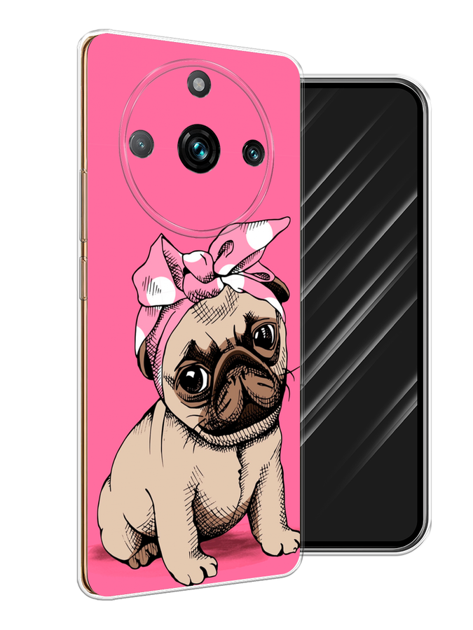 

Чехол Awog на Realme 11 "Dog Pin-Up", Розовый;бежевый, 2514150-2