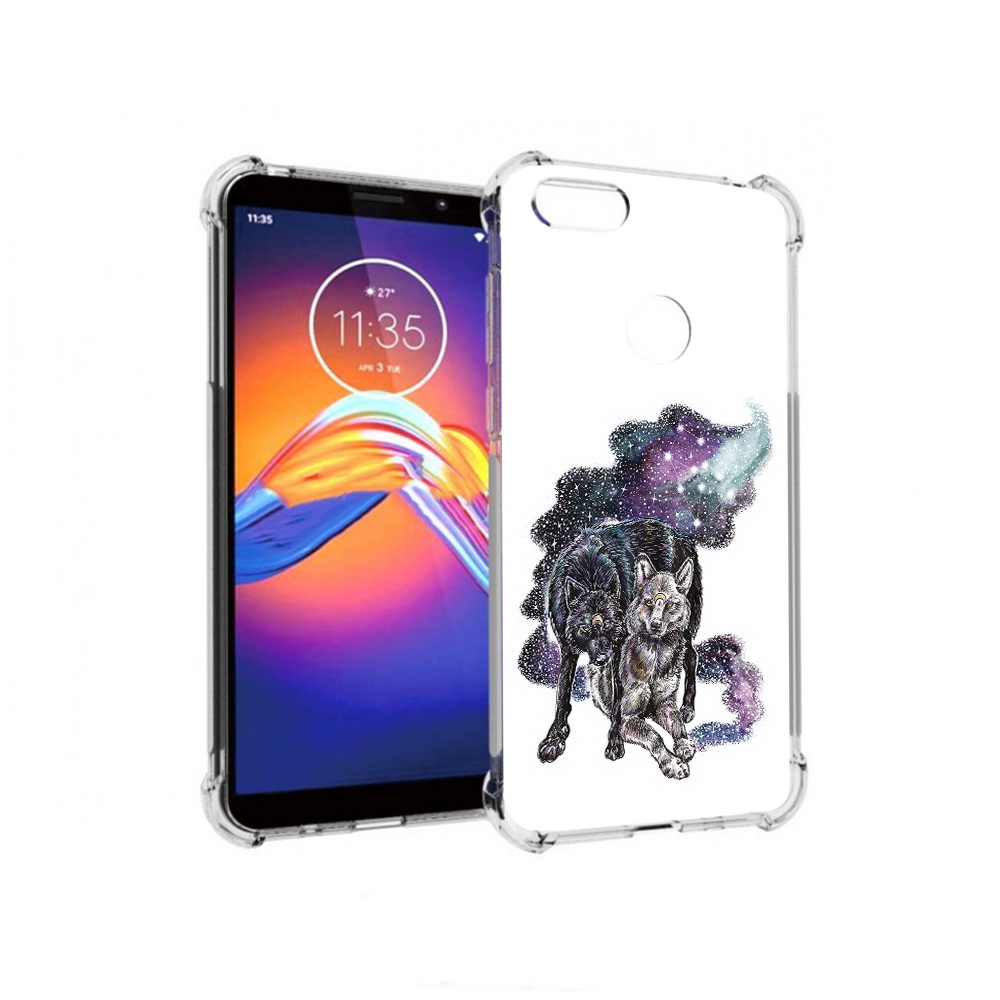 

Чехол MyPads Tocco для Motorola Moto E6 звездные волки (PT227058.343.352), Прозрачный, Tocco