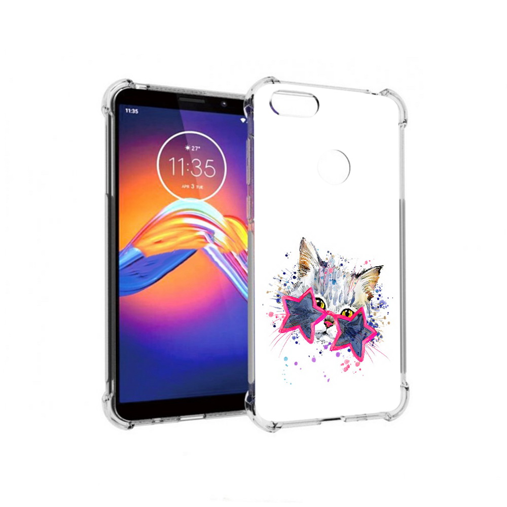 

Чехол MyPads Tocco для Motorola Moto E6 звездные очки (PT227058.343.353), Прозрачный, Tocco