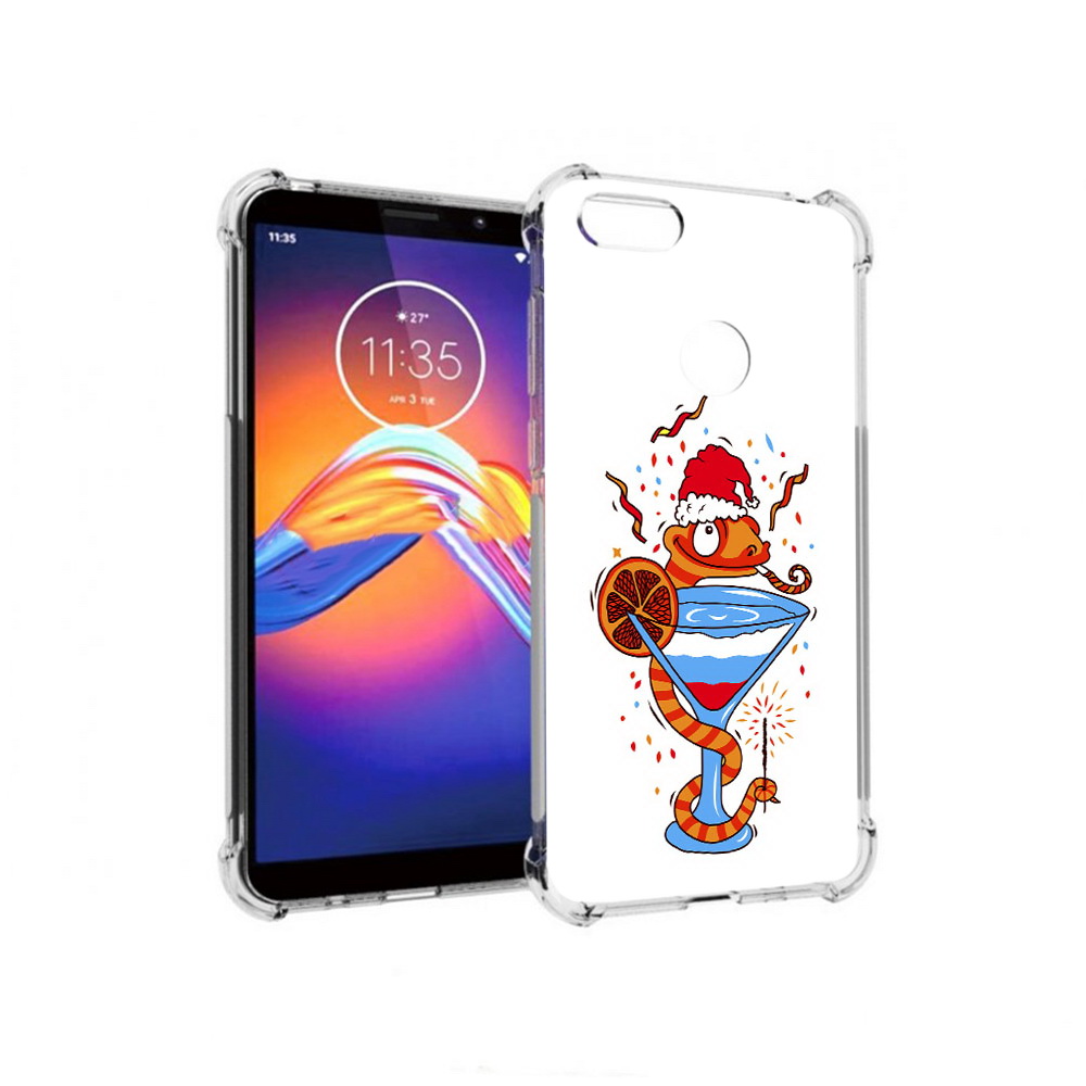 

Чехол MyPads Tocco для Motorola Moto E6 змейка (PT227058.343.364), Прозрачный, Tocco