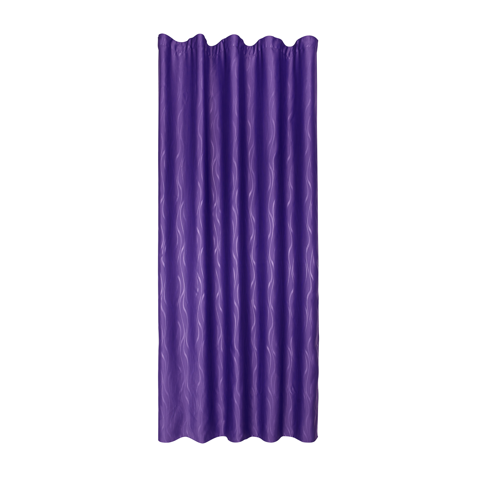 Штора готовая Karim, крепление: шторная лента, цвет фиолетовый, 160х260 см
