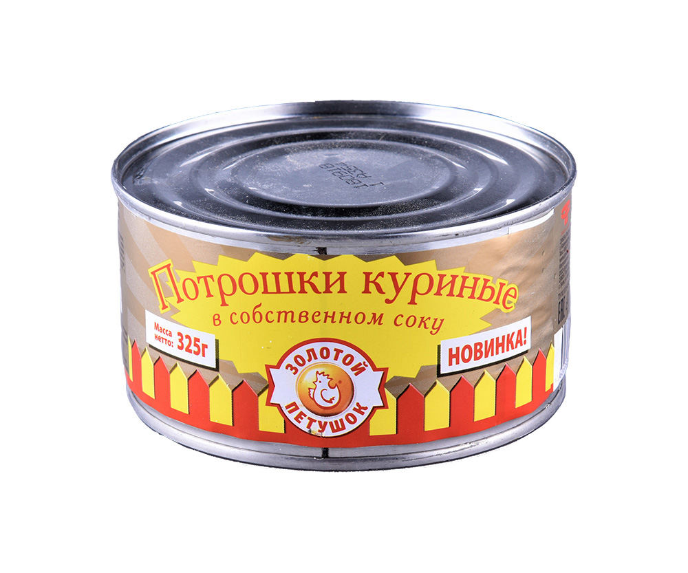 

Потрошки куриные Золотой Петушок в собственном соку 325 г