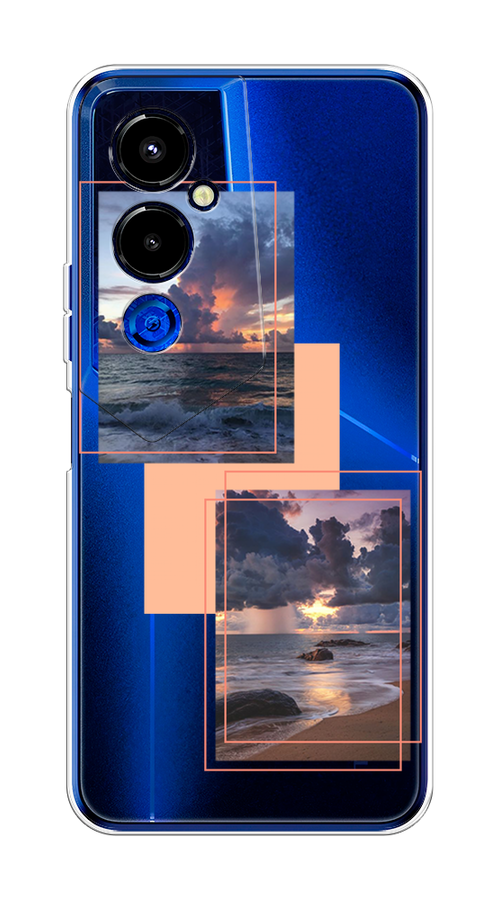 

Чехол на Tecno Pova 4 Pro "Sky collage", Розовый;прозрачный;синий, 302650-1