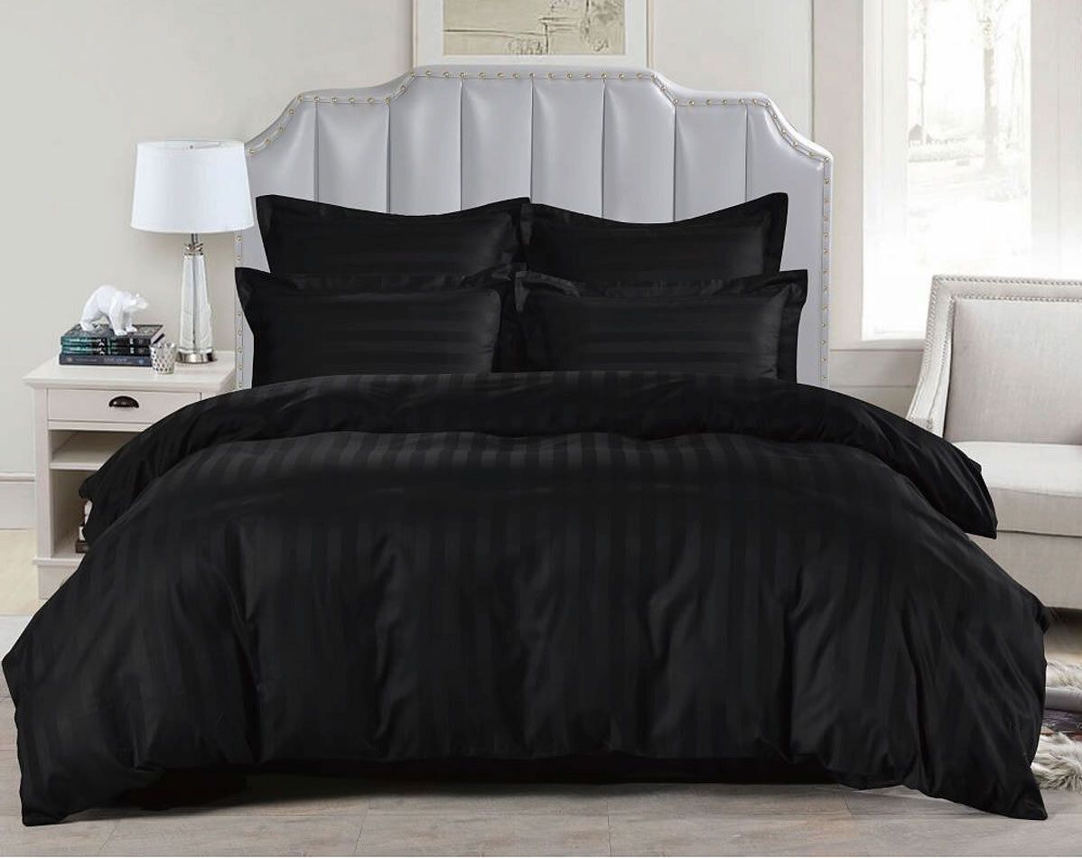 

Простыня Maktex из страйп-сатина на резинке 200x200x30 Черный янтарь 3х3, из страйп-сатина на резинке 200 х 200 х 30