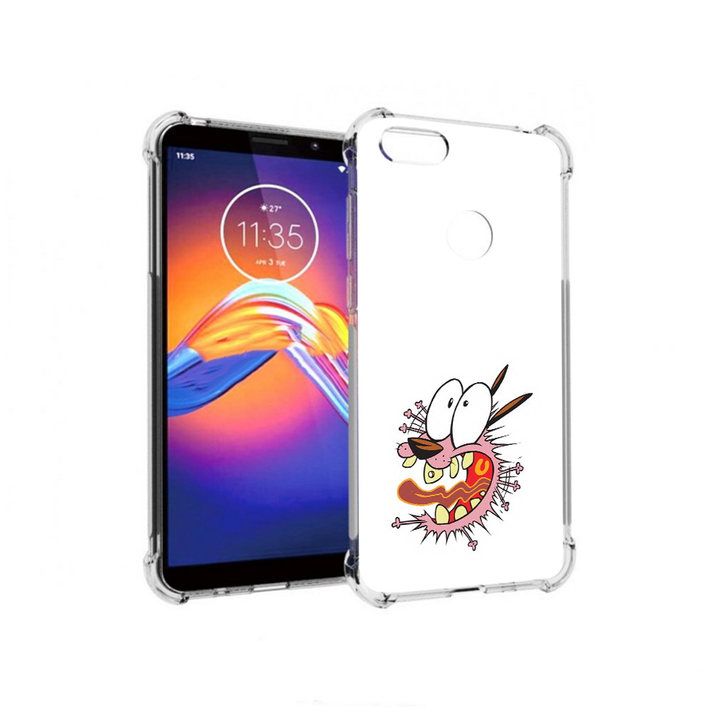 

Чехол MyPads Tocco для Motorola Moto E6 испуганный бобик (PT227058.343.381), Прозрачный, Tocco