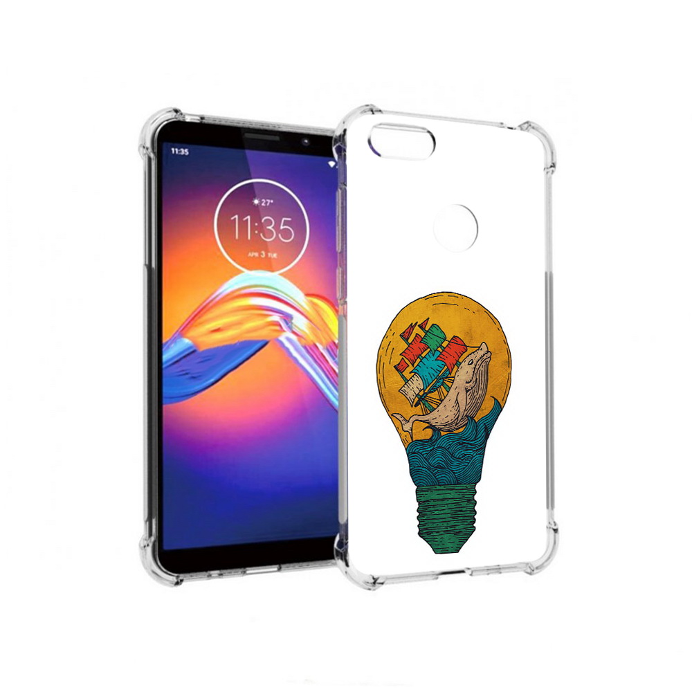 Чехол MyPads Tocco для Motorola Moto E6 кит в лампочке с парусами (PT227058.343.387)